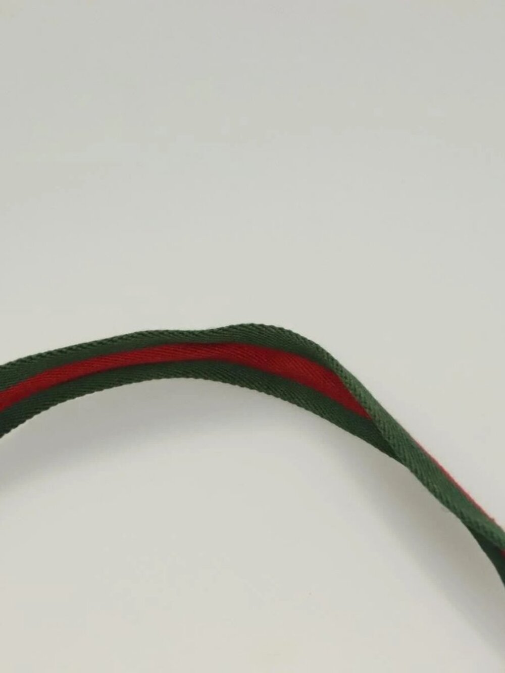 GUCCI Web Sherry Line Shoulder Bag Canvas Beige Silver Red 001 4306 Auth hk2865 - Picture 9 of 16